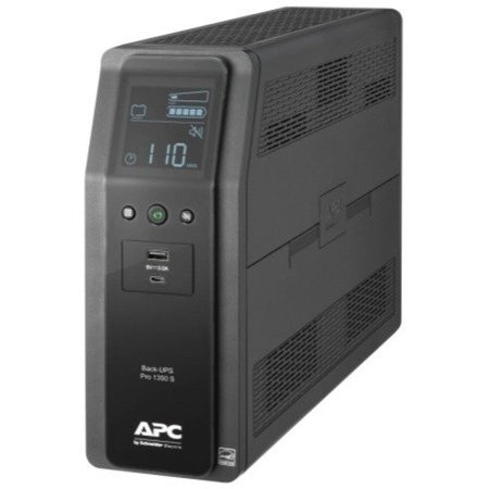 APC Back Ups Pro Br 1350Va, Sinewave, 10 Outlets, 2 Usb Charging Ports,  BR1350MS